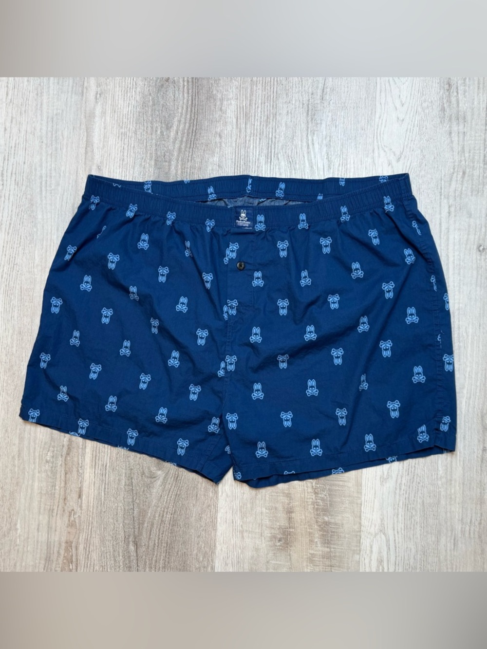 Psycho Bunny Navy Boxers with Bunny Pattern Size XXL
